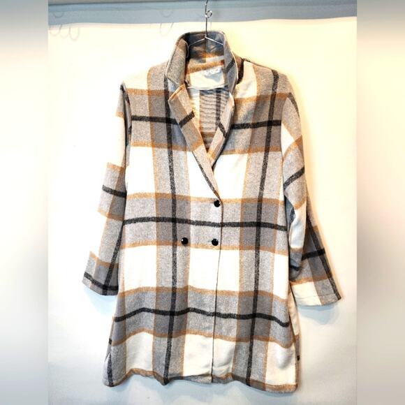 Double Take Oversized Double Breasted Blazer Coat Lightweight Trendy XL - Picture 1 of 8